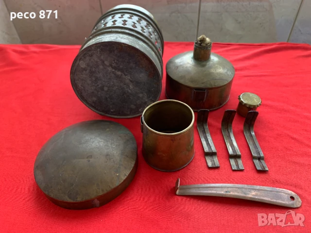 Рядък стар османски/турски примус с джезве военен офицерски?, снимка 3 - Антикварни и старинни предмети - 51208188