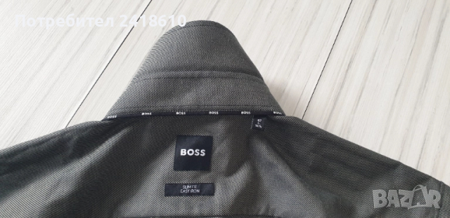 Hugo Boss H - HANK - kent- C1-214  Slim Fit Mens Size - 42 /16 /1/2 L НОВО! ОРИГИНАЛ! Мъжка Риза!, снимка 9 - Ризи - 52027866