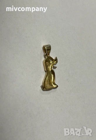 Златна висулка(куче)0.96гр., снимка 4 - Колиета, медальони, синджири - 52651547