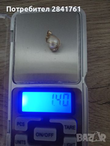 Златна висулка с перла злато 14К проба 585, снимка 4 - Колиета, медальони, синджири - 46317004