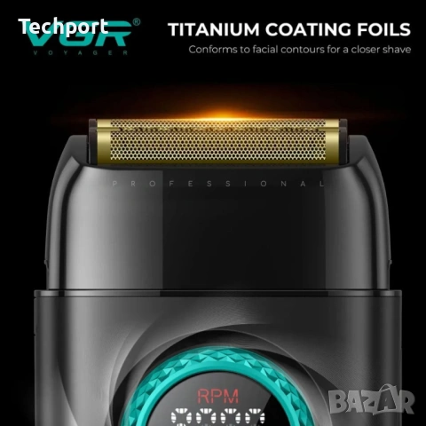 Професионален комплект за барбери VGR Stepless Pro 3 в 1 BLACK, снимка 3 - Машинки за подстригване - 53588829