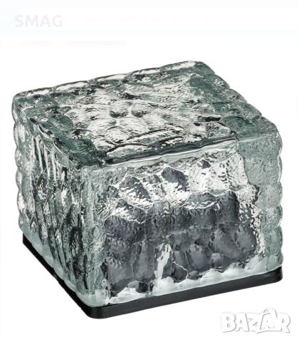 Слънчев соларен фенер лампа куб кристал дизайн 7x7x5cm, снимка 2 - Соларни лампи - 45836285