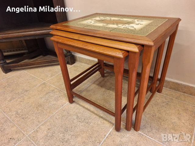 К - т три помощни масички с плочки , снимка 7 - Маси - 53774141