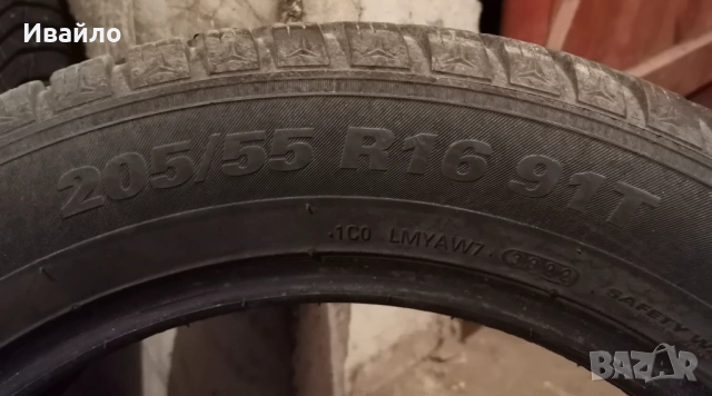 Продавам 2 броя зимни гуми 205.55.16 на 1 сезон дот 2022 KUMHO , снимка 3 - Гуми и джанти - 54228714