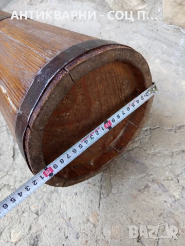Соц Стара Дървена Буталка Чутура За Разбиване На Масло., снимка 12 - Антикварни и старинни предмети - 50648799