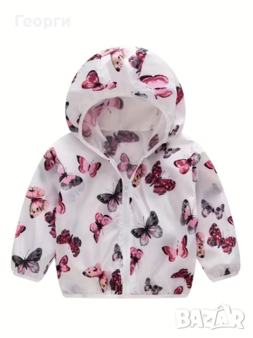 Пролетно яке за момиче тип ветровка, 2 шарки., снимка 3 - Детски якета и елеци - 53910071