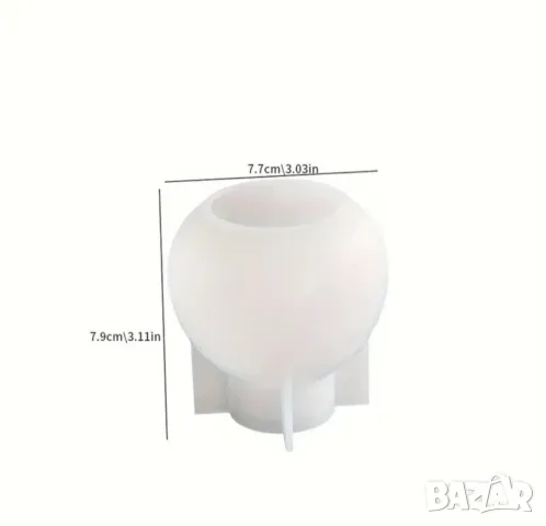 Молд свещник коледна топка , снимка 3 - Форми - 49535475