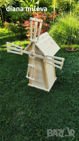 Дървена Мелница за вашата градина!!, снимка 4 - Декорация за дома - 50931383