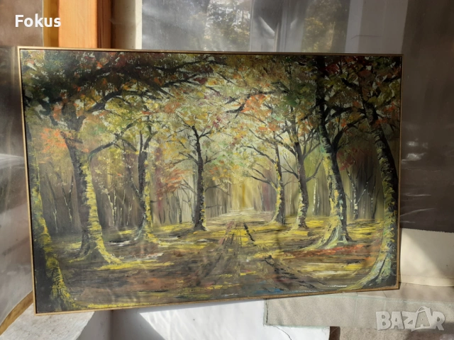 Страхотна голяма майсторска картина масло на платно, снимка 3 - Антикварни и старинни предмети - 53448887