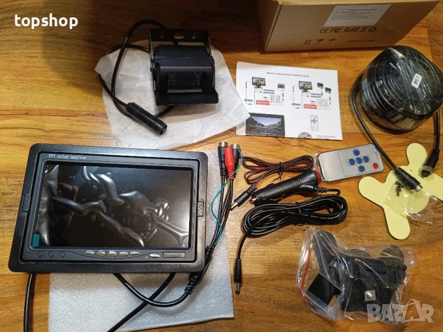 НОВ комплект задна камера с монитор Hikity, водоустойчива 18 IR LED нощно виждане, 7" монитор..., снимка 14 - Аксесоари и консумативи - 50542358
