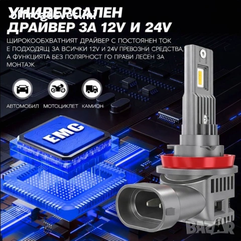 2026 LED диодни крушки H4 240W 12V/24V 350% светлина MINI, снимка 6 - Аксесоари и консумативи - 53187916