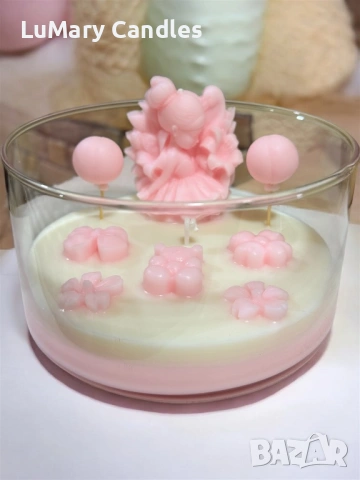 Свещ “ Розова нежност”, снимка 6 - Други - 53284210