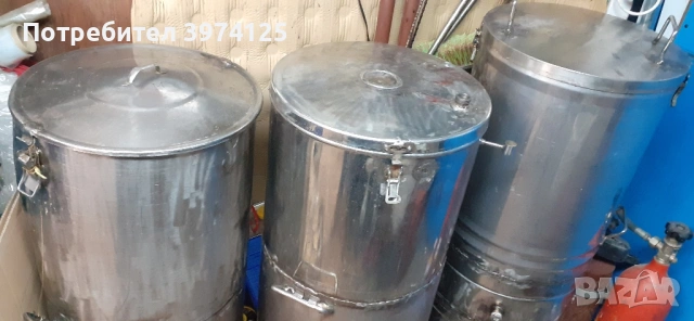 Комплект от три съда за вино от неръждавейка