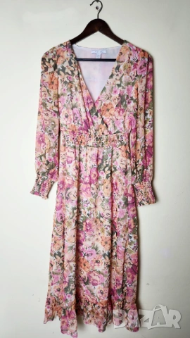 Макси рокля Amisu с цветочен принт, снимка 2 - Рокли - 54135873