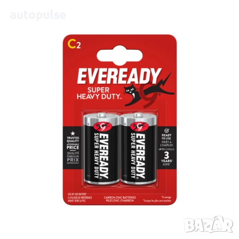 Батерии Eveready SHD цинкови C 2 бр.