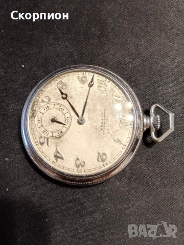 Швейцарски джобен часовник - HRONOMETRE ALTONA - 16 JEWELS, снимка 14 - Джобни - 48925750