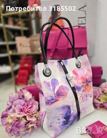 Дамски чанти с флорален цветен мотив, снимка 7 - Чанти - 50879380