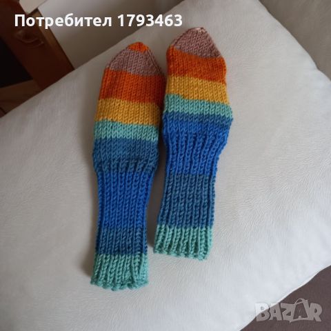 Ръчно плетени детски чорапки, ходило 17 см, снимка 1 - Детски якета и елеци - 46453189