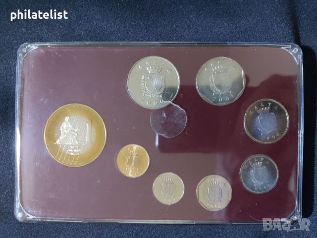 Малта 1998-2002 - Комплектен сет от 7 монети + медал, снимка 2 - Нумизматика и бонистика - 46432033
