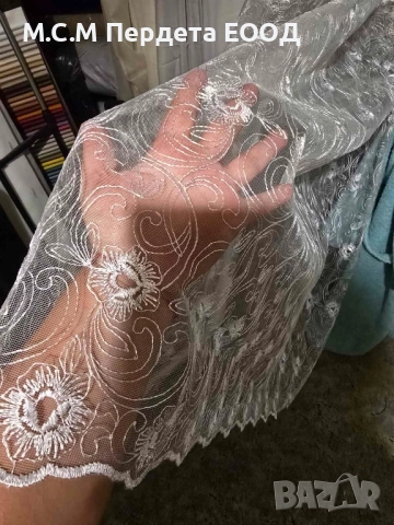 Нови модели плат дантела за тънки пердета , снимка 2 - Пердета и завеси - 44328550