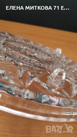 Едно масивно кристално плато за торта/сладкиш с 3 крачета, снимка 9 - Чинии - 52632734