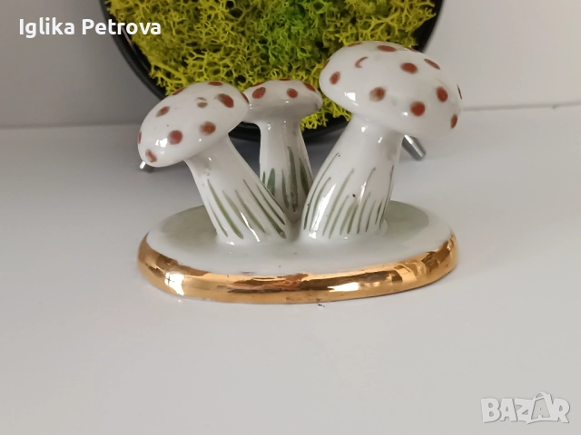 Българска, порцеланова фигурка-Гъбки , снимка 7 - Антикварни и старинни предмети - 52351675