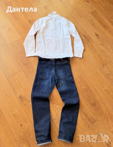 H&M детски нови дънки и риза, снимка 6 - Детски панталони и дънки - 54218184