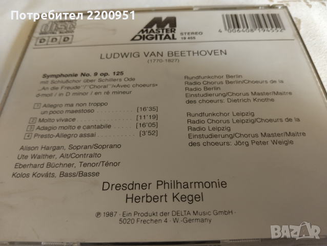 L.V.  BEETHOVEN, снимка 7 - CD дискове - 44959615