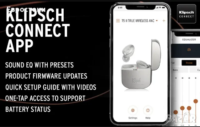 Безжични слушалки Klipsch T5 II True Wireless, ANC, AI, цвят: silver, снимка 3 - Bluetooth слушалки - 46867301