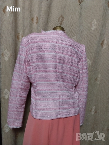 JAUNE ROUGE paris XL Розово сако с цип , снимка 3 - Сака - 51697537