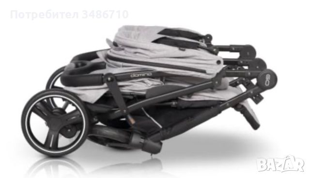 Двойна количка за близнаци Easy Go (цвят coal) + 2 броя портбебета , снимка 3 - Детски колички - 45312810