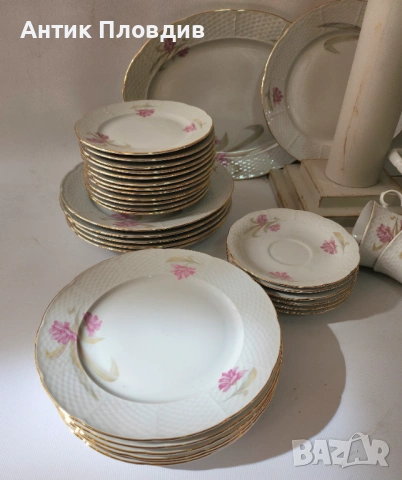 Старинен сервиз за хранене и чай, Thun, Carlsbad, Чехословакия, снимка 2 - Сервизи - 47149333