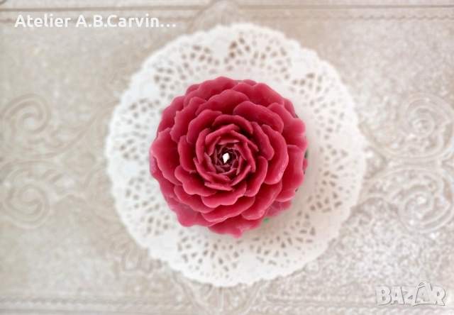 Ароматни, декоративни свещи рози от 4 бр.,за дома, снимка 2 - Декорация за дома - 53694463