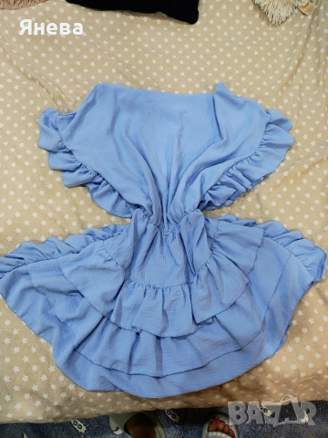 Дамска рокля в небесно синьо , снимка 3 - Рокли - 51533709