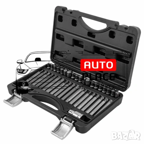 Накрайници 40 броя RockForce-еврейски зезди-торкс 3/8“и 1/2″, снимка 2 - Други инструменти - 53897842