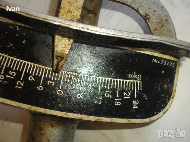 0-240Nm MANOSKOP 82см/3,5кг Ръчен голям немски камионаджийски динамометричен ключ 240нютона Масивен , снимка 6 - Други инструменти - 46725069