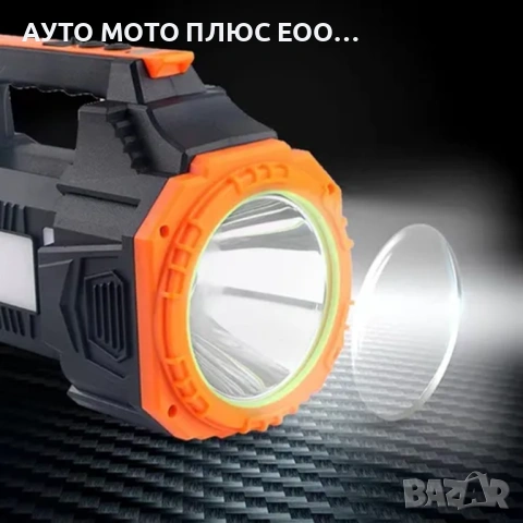 Мощен акумулаторен LED фенер с кабел за зареждане - 4000mAh., снимка 5 - Къмпинг мебели - 53924115