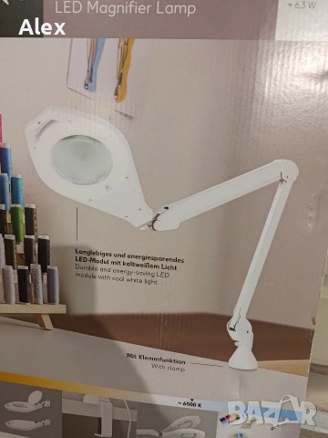 LED лупа със стойка и работна лампа. 