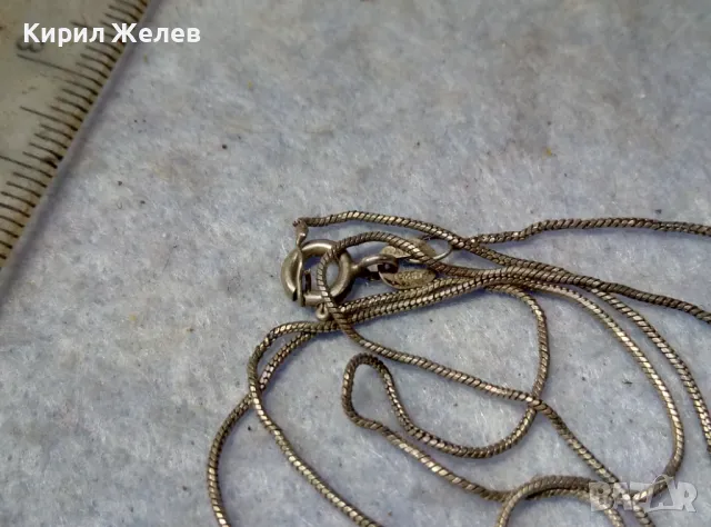 ИЗИСКАНО НЕЖНО СРЕБЪРНО КОЛИЕ СРЕБРО 925 ФИНА РЪЧНА БИЖУТЕРСКА АРТ ИЗРАБОТКА 47591, снимка 4 - Колиета, медальони, синджири - 49757765