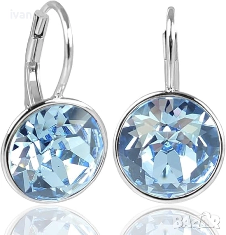 обеци Svarovski. нови в опаковка, снимка 3 - Обеци - 51894422