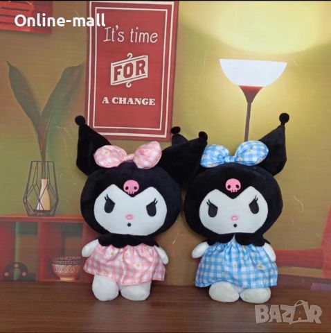 Плюшена играчка Hello Kitty Kuromi, Плюшено коте Кити Куроми, снимка 1 - Плюшени играчки - 46808780