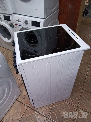 Като нова тясна 50см свободно стояща печка с керамичен плот с 2 години гаранция!, снимка 8 - Печки, фурни - 53398625