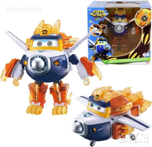 Трансформиращ се самолет Super Wings ‎760925 Paul Deluxe   трансформираща се фигура робот, снимка 1 - Конструктори - 47028164