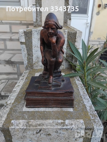 Декоративна фигура"Мислителят", снимка 2 - Декорация за дома - 54176404