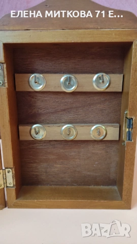 Ретро дървена "къща"за ключове и рамка за снимка 2 в 1, снимка 3 - Декорация за дома - 53978613