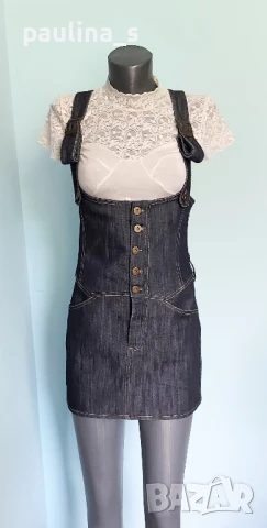 Два броя / Винтидж дънков марков сукман "Olympia" и "Motor jeans" , снимка 2 - Сукмани - 51299718