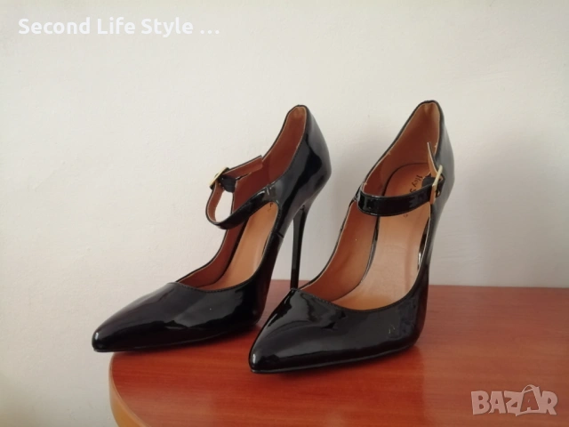 №43 унисекс - мъжки/дамски обувки на висок ток с остър връх и закопчаване с катарама -Hey Si Mey , снимка 3 - Официални обувки - 54217291