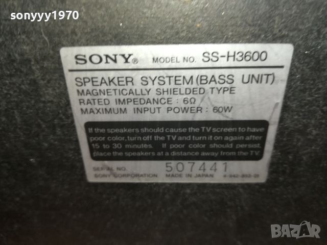 SONY SS-H3600 X2 MADE IN JAPAN-ВНОС SWISS 2905240800, снимка 11 - Тонколони - 45955902