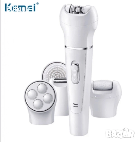 Епилатор Kemei 5 в 1, Бръснене, Масаж, Почистване и Ексфолиране, снимка 4 - Други - 52832802