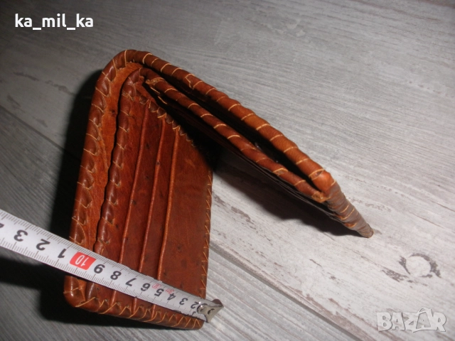 Портфейл - Мъжки, Щраусова кожа, снимка 3 - Портфейли, портмонета - 52915988